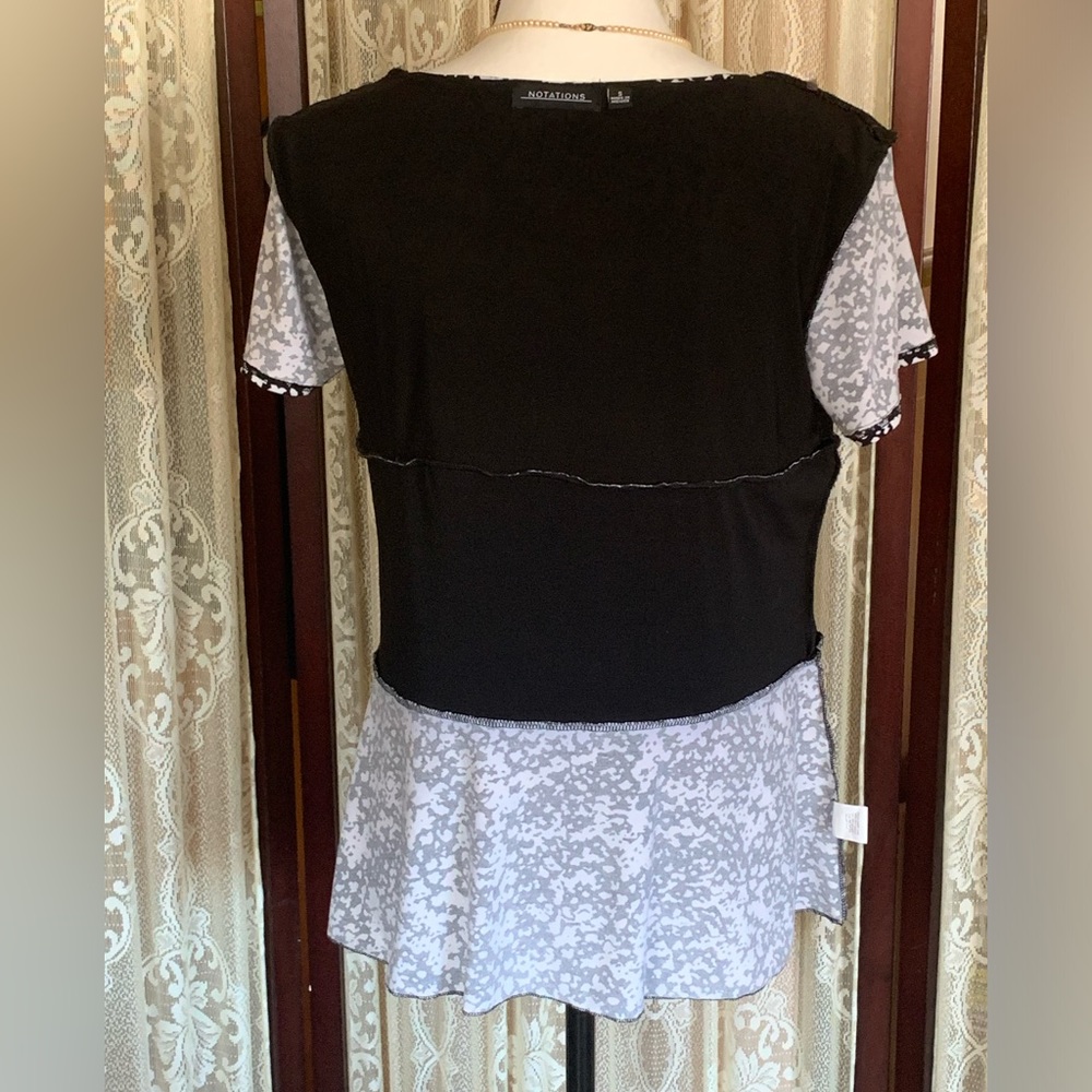 NOTATIONS S/S LAYERED TOP - SZ SMALL - Picture 7 of 8